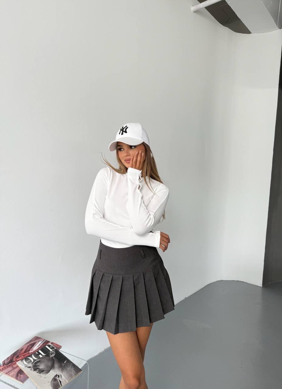 Kolları Kurdeleli Beyaz Bluz